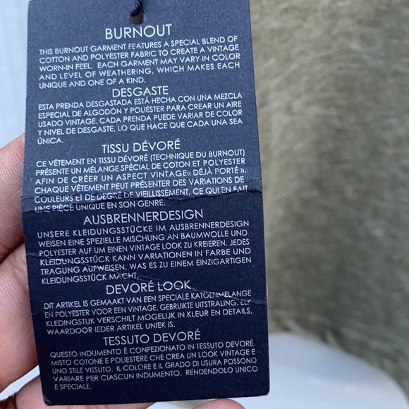 NWT Forever 21 men/unisex medium short sleeve floral peace sign burn out tee - Picture 8 of 9